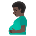 🫃🏿 pregnant man: dark skin tone display on Google